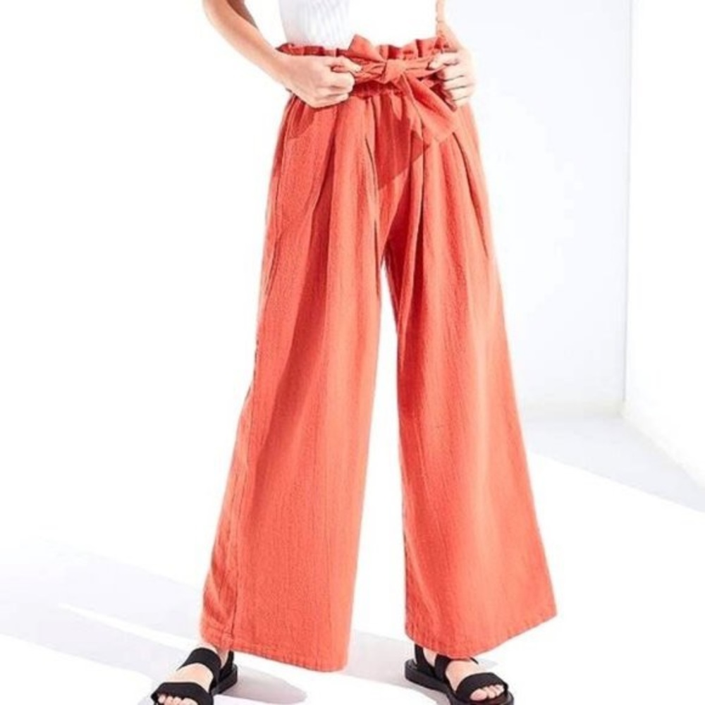Urban outfitters burnt orange flowy pants